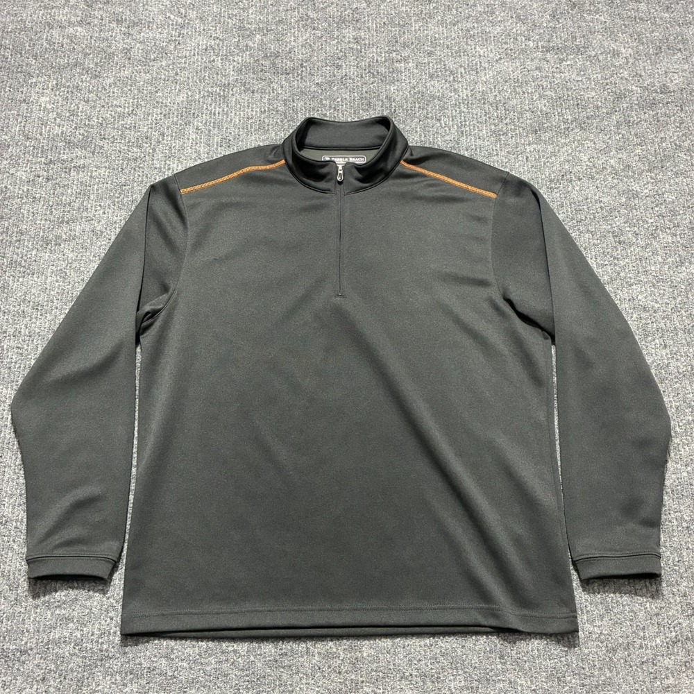Pebble Beach Performance Sweatshirt Mens Large L Black 1/4‎ Zip Pullover Active